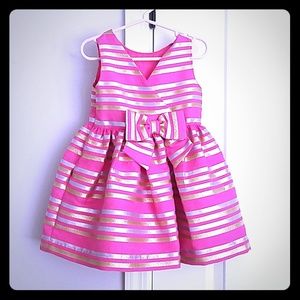 2T Gymboree pink silver and gold dress